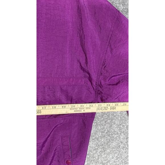 Vintage Lands‎ End Nylon Pullover 1/4 Zip Jacket Unisex Adult Small 34-36 Purple - Picture 7 of 8